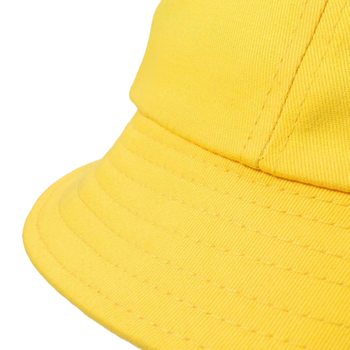 Детска рибарска шапка с принт на лого, къс козир, куполна корона, памучна смес, защита от слънцето