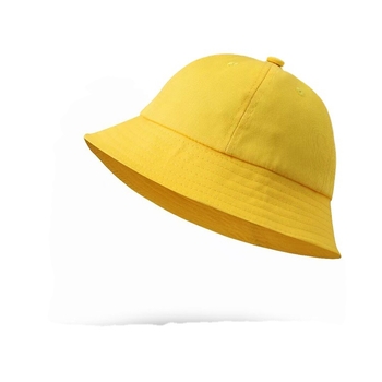 Детска рибарска шапка с принт на лого, къс козир, куполна корона, памучна смес, защита от слънцето