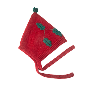 Плетена шапка за деца от 100% мерино вълна, топла и дишаща, с бродерия, четири сезона, за възрасти 1–2, 2–4, 4–6, 8–10 и над 10 години