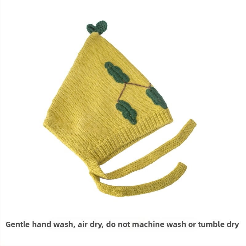 Плетена шапка за деца от 100% мерино вълна, топла и дишаща, с бродерия, четири сезона, за възрасти 1–2, 2–4, 4–6, 8–10 и над 10 години