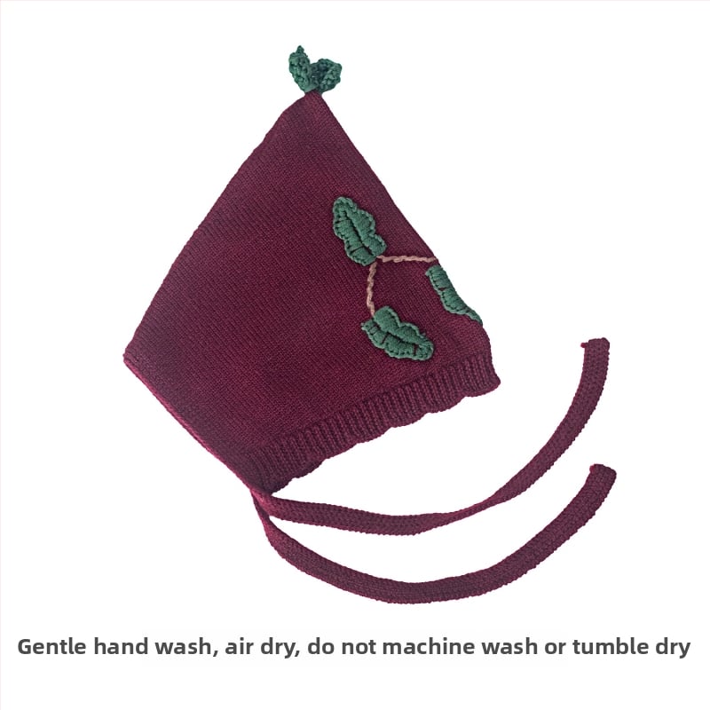 Плетена шапка за деца от 100% мерино вълна, топла и дишаща, с бродерия, четири сезона, за възрасти 1–2, 2–4, 4–6, 8–10 и над 10 години