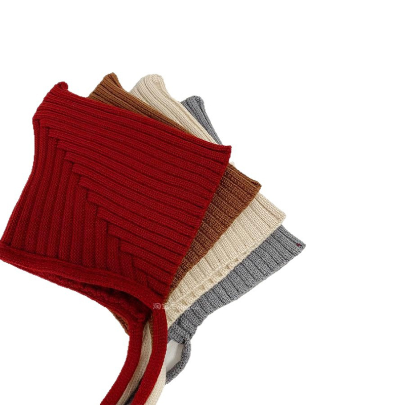 Crvena božićna elf kapica za bebe, pleteni pamuk, zimska, unisex, zaštita uha, 1–2 godine