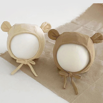 Șapcă fetală pentru nou-născuți, 0–6 luni, pentru toate sezoanele, bumbac, protecție împotriva vântului, cu vârf cupolă