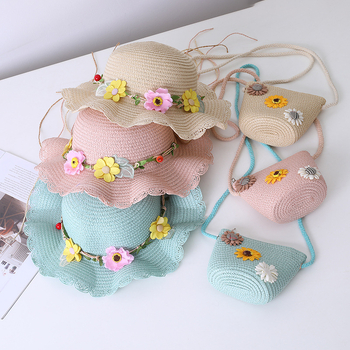 Gyerek szalmasapka széles karimával, kupola alakú koronával, légáteresztő, napsugár elleni védelem