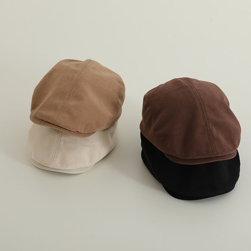 Dječji beret od pamuka, jednobojni, proljeće–jesen, stil slikara, unisex