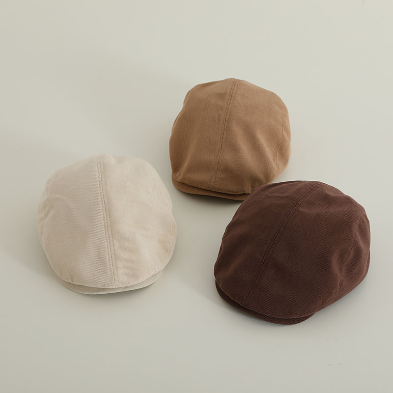Dječji beret od pamuka, jednobojni, proljeće–jesen, stil slikara, unisex