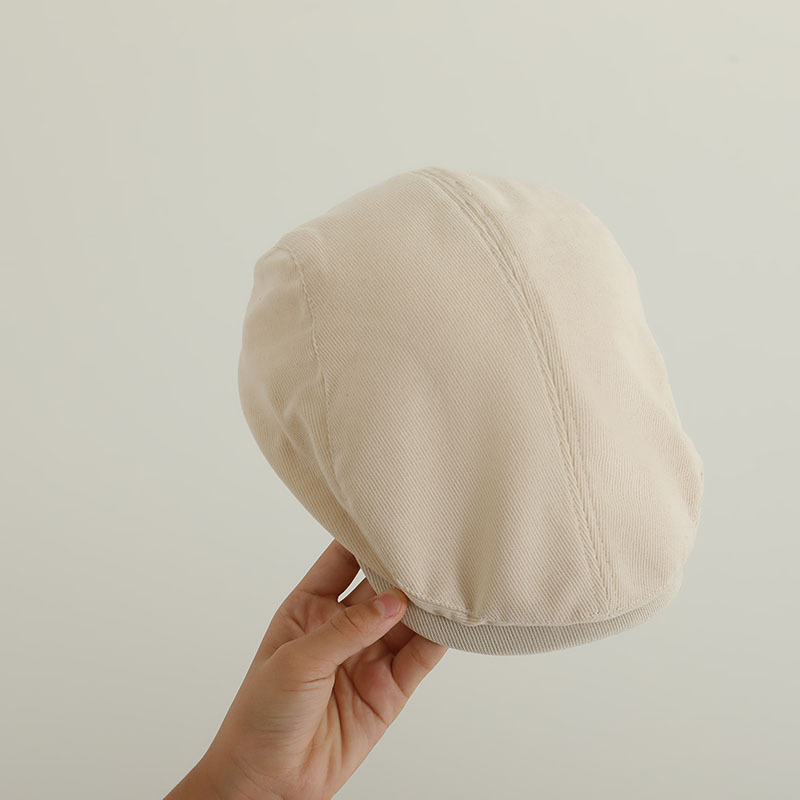 Dječji beret od pamuka, jednobojni, proljeće–jesen, stil slikara, unisex