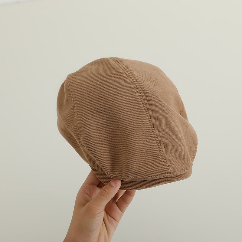 Dječji beret od pamuka, jednobojni, proljeće–jesen, stil slikara, unisex