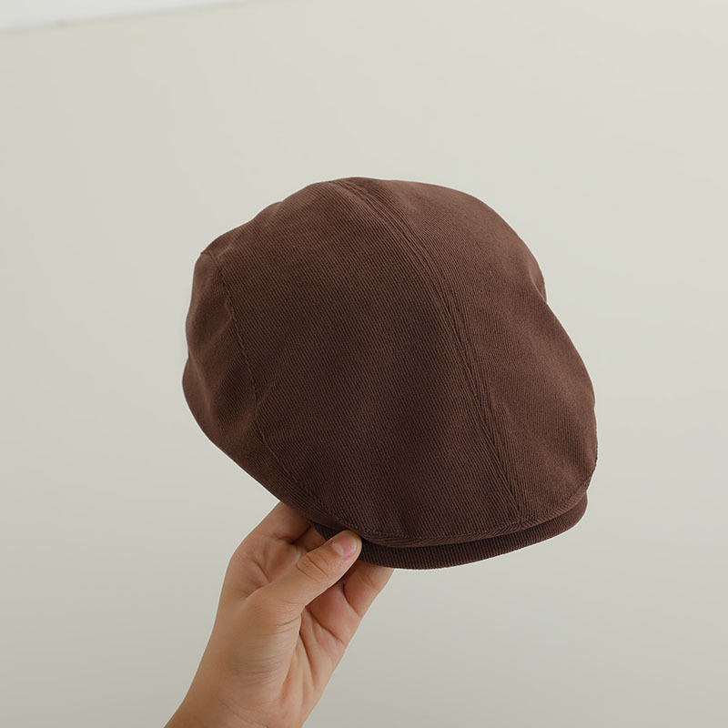 Dječji beret od pamuka, jednobojni, proljeće–jesen, stil slikara, unisex