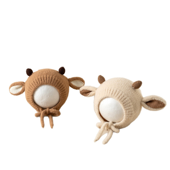 Beebi villane talvemüts - kootud müts, kõrvade kaitse, soe, 6–12 kuud ja 1–2 aastat