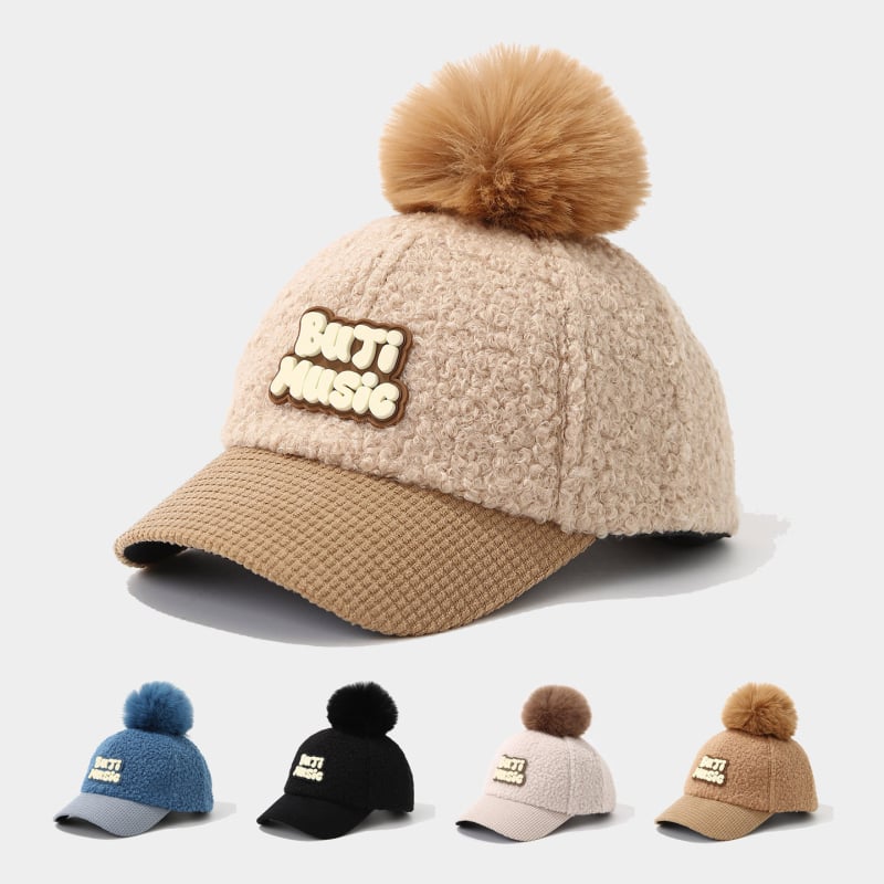 Laste beisbolimüts poistele, plüüsi sisemus, kuppelkroone, lai ääre, 2025 sügis, 71–80% puuvill