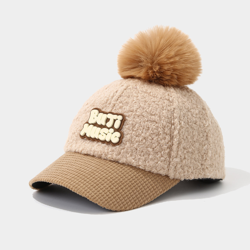 Laste beisbolimüts poistele, plüüsi sisemus, kuppelkroone, lai ääre, 2025 sügis, 71–80% puuvill