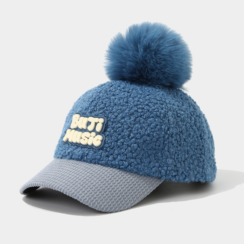 Laste beisbolimüts poistele, plüüsi sisemus, kuppelkroone, lai ääre, 2025 sügis, 71–80% puuvill