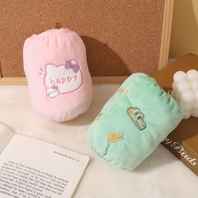 Laste plüüsvarrukad karikatüüriga - mustuse vastu, tikitud, polüestri kiud, sobivad 8–13-aastastele tüdrukutele, sügis-talv