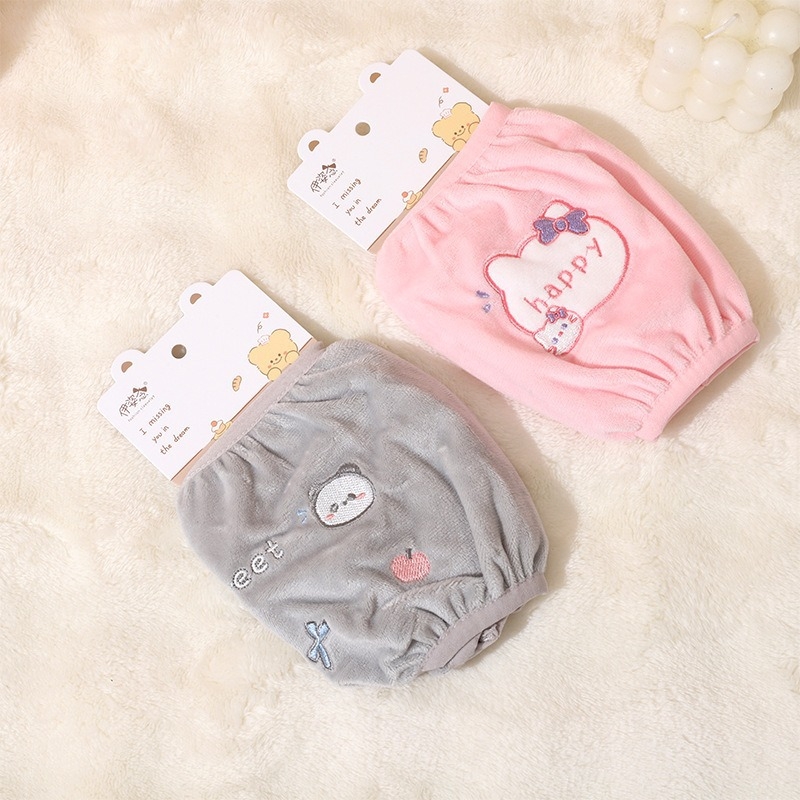 Laste plüüsvarrukad karikatüüriga - mustuse vastu, tikitud, polüestri kiud, sobivad 8–13-aastastele tüdrukutele, sügis-talv