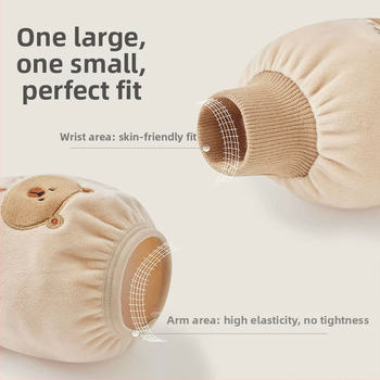 Laste kootud käevarrukad õmmeldud ning mustuse tõrjega, vanus 1–13 aastat, talv 2024