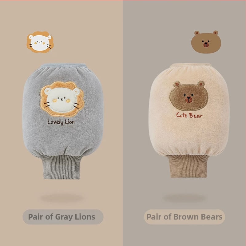 Laste kootud käevarrukad õmmeldud ning mustuse tõrjega, vanus 1–13 aastat, talv 2024