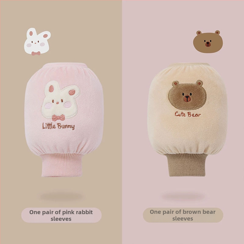 Laste kootud käevarrukad õmmeldud ning mustuse tõrjega, vanus 1–13 aastat, talv 2024