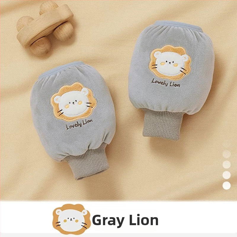 Laste kootud käevarrukad õmmeldud ning mustuse tõrjega, vanus 1–13 aastat, talv 2024