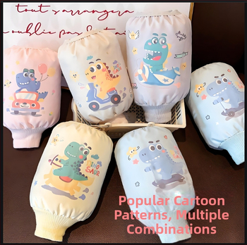 Anti-fouling cartoon pattern laste varrukad talveks, polüester, unisex, vanusegrupid 1–3, 3–8, 8–13