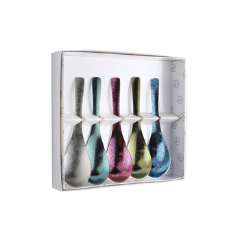 Κουταλάκι από καθαρό τιτάνιο με μοτίβο πάγου-κρυστάλλου και σφυρήλατη υφή, αντιβακτηριακό, μοντέρνος απλός σχεδιασμός για φαγητό και σούπα.