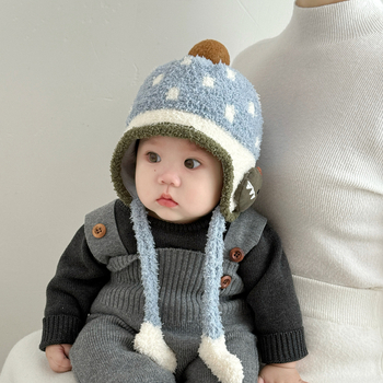 Talvine plüüsmüts beebile kõrvakaitsega — armas karu kujundus, 1–2 aastastele
