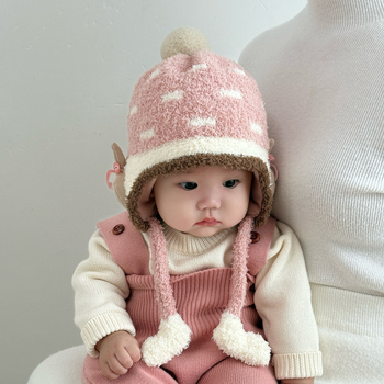 Talvine plüüsmüts beebile kõrvakaitsega — armas karu kujundus, 1–2 aastastele