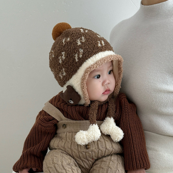 Talvine plüüsmüts beebile kõrvakaitsega — armas karu kujundus, 1–2 aastastele