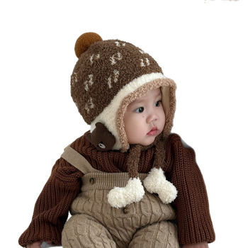 Talvine plüüsmüts beebile kõrvakaitsega — armas karu kujundus, 1–2 aastastele