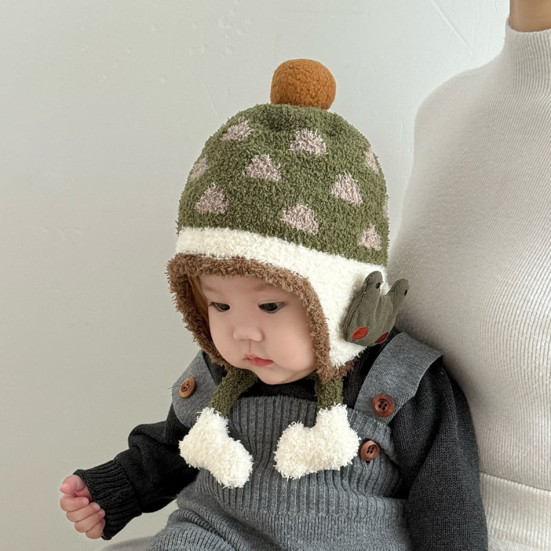 Talvine plüüsmüts beebile kõrvakaitsega — armas karu kujundus, 1–2 aastastele