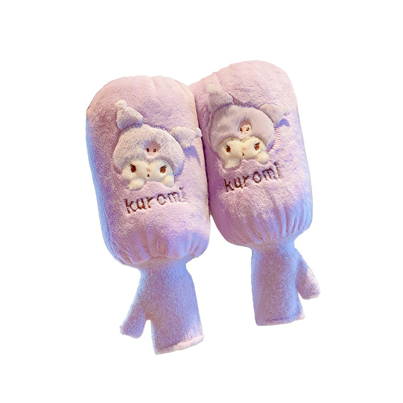 Laste plüüsist käerõngad Cinnamon Dog motiiviga, ühetone erimustriga, 100% puuvill, reljeetne tekstuur, hoiab sooja, sügis-talv