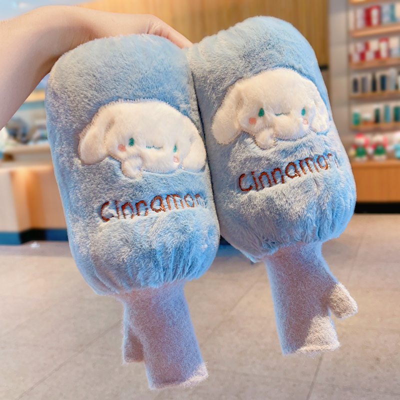 Laste plüüsist käerõngad Cinnamon Dog motiiviga, ühetone erimustriga, 100% puuvill, reljeetne tekstuur, hoiab sooja, sügis-talv