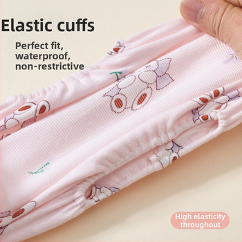 Laste käsivarred 100% puuvillast - määrdumise vastu, reljeefne grafiti muster, unisex, vanuses 0–8 aastat