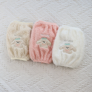 Κοντές θήκες μανικιών με κέντημα, αντιβρωμικές, στυλ καρτούν, ασημένιο αστέρι βελούδινο