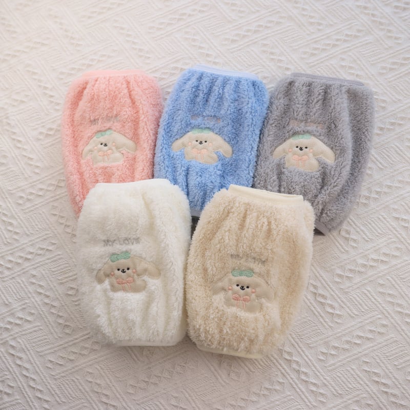 Κοντές θήκες μανικιών με κέντημα, αντιβρωμικές, στυλ καρτούν, ασημένιο αστέρι βελούδινο