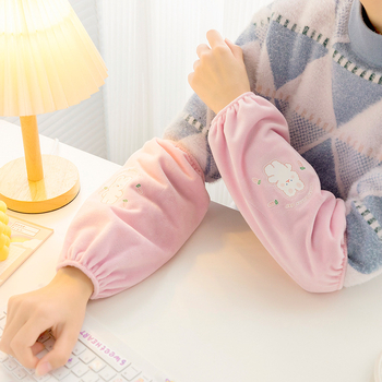 Μακριά βελούδινα προστατευτικά μανίκια εργασίας, υλικό κρυστάλλινο βελούδο, αντί-βρωμιά, μοτίβ Cartoon, κατάλληλα για όλες τις ηλικίες, 2022