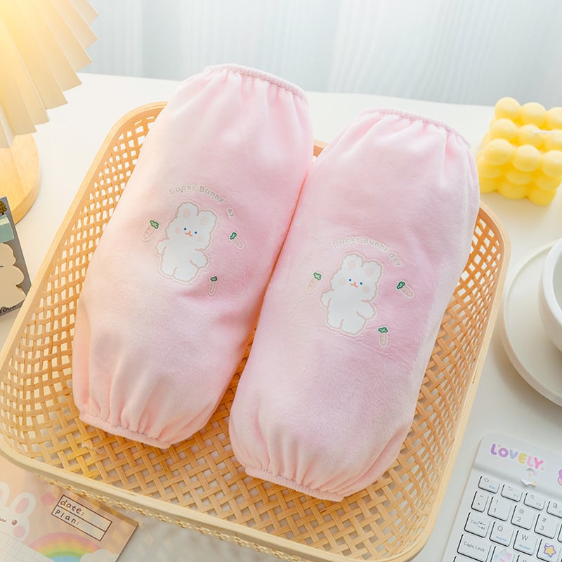 Μακριά βελούδινα προστατευτικά μανίκια εργασίας, υλικό κρυστάλλινο βελούδο, αντί-βρωμιά, μοτίβ Cartoon, κατάλληλα για όλες τις ηλικίες, 2022