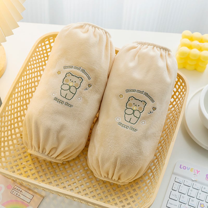 Μακριά βελούδινα προστατευτικά μανίκια εργασίας, υλικό κρυστάλλινο βελούδο, αντί-βρωμιά, μοτίβ Cartoon, κατάλληλα για όλες τις ηλικίες, 2022