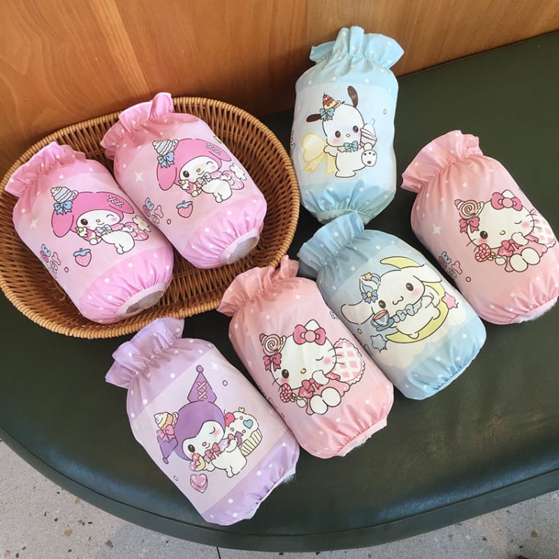 Laste veekindlad varrukakaitsmed karikatuurmustriga, nailonist, vanus 0–13 aastat, sobib talvele, kevadelle ja sügisesele.