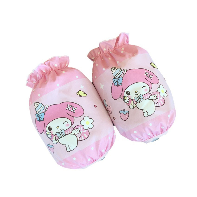 Laste veekindlad varrukakaitsmed karikatuurmustriga, nailonist, vanus 0–13 aastat, sobib talvele, kevadelle ja sügisesele.