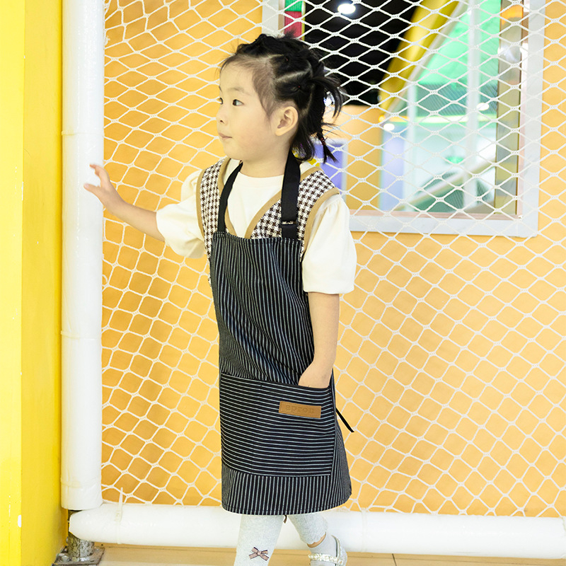 Παιδική ποδιά χωρίς μανίκια, με ρυθμιζόμενο λαιμό (halter), για φαγητό και κουζίνα, μοντέρνο στυλ