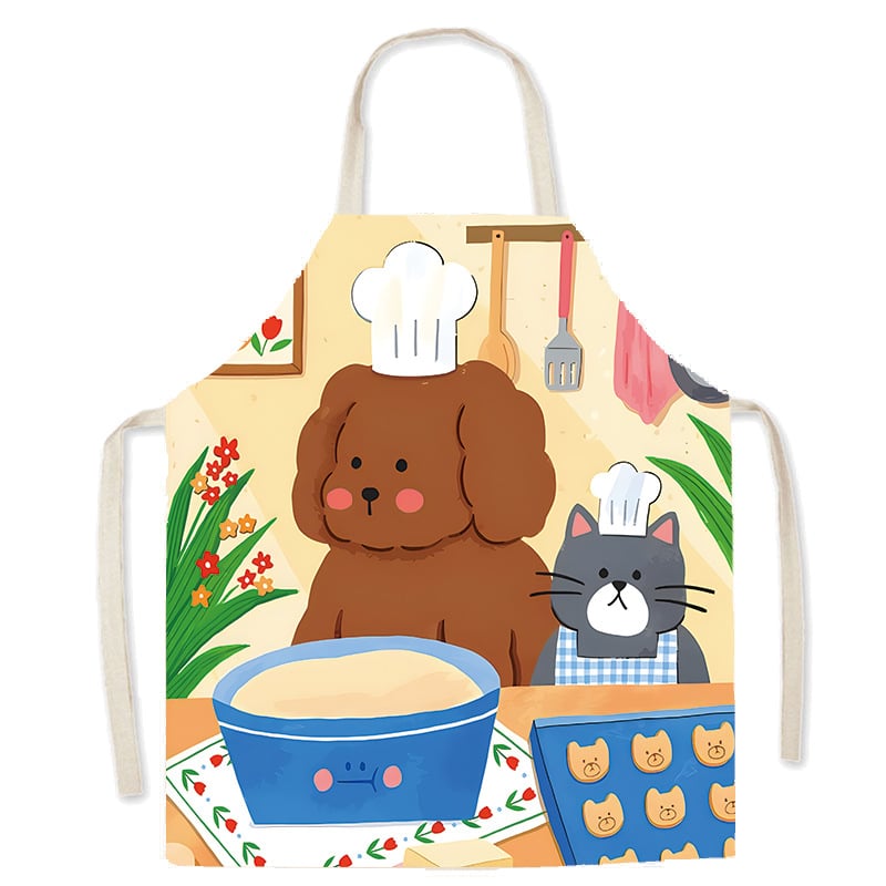 Ποδιά σε στυλ καρτούν, χωρίς μανίκια, αντι-λεκέδων, πολυεστέρας, για οικιακή μαγειρική