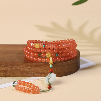 Гривна от южен агат, шлайфане и полиране, етно стил, за жени, есен 2025