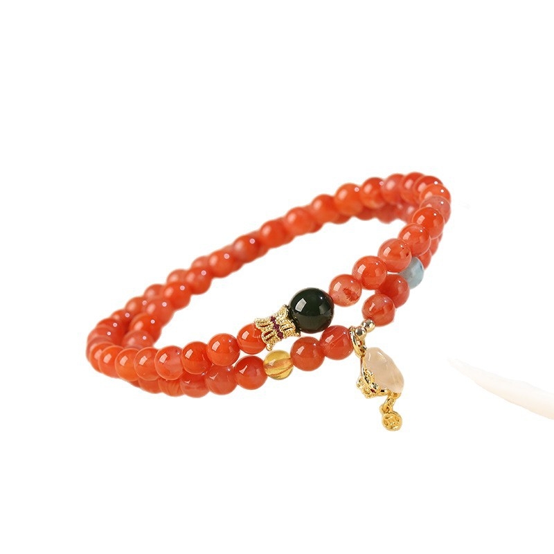 Гривна от южен агат, шлайфане и полиране, етно стил, за жени, есен 2025