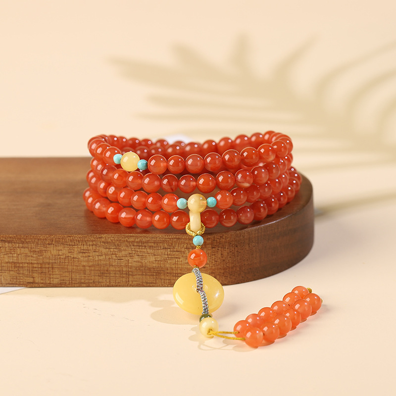 Гривна от южен агат, шлайфане и полиране, етно стил, за жени, есен 2025