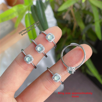 Пръстен от S925 сребро, инкрустира натурален нефрит, мотив пеперуда, дизайн с лък, унисекс, семпъл стил