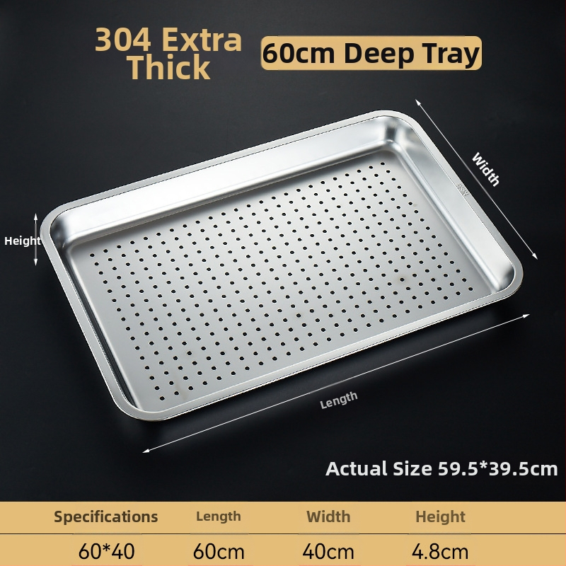 Δίσκος ατμού ρυζιού από ανοξείδωτο ατσάλι, τετράγωνο σχήμα, επιφάνεια ηλεκτρολυτικής επεξεργασίας, εκτυπωμένο λογότυπο, Νέο κινεζικό στυλ