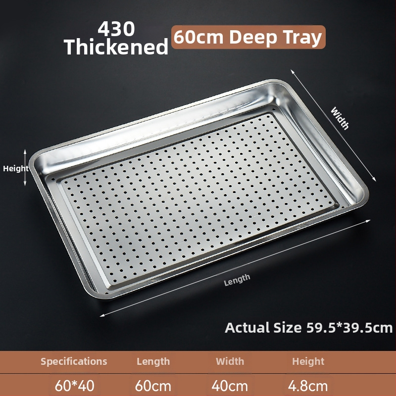 Δίσκος ατμού ρυζιού από ανοξείδωτο ατσάλι, τετράγωνο σχήμα, επιφάνεια ηλεκτρολυτικής επεξεργασίας, εκτυπωμένο λογότυπο, Νέο κινεζικό στυλ