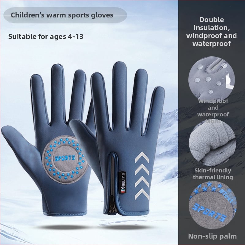 Laste talvised rattakindad, polaarne fleece, unisex, soojad, tuule- ja veekindlad, vanuses 4–13 aastat