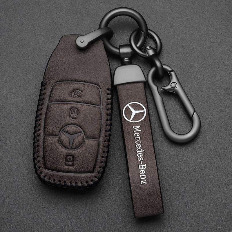 Κάλυμμα κλειδιού Mercedes-Benz, δέρμα αγελάδας, επιχειρηματικό στυλ, προσαρμόσιμο